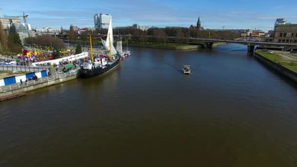 Fiume di Kaliningrad — Video Stock