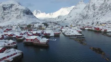 Lofoten Köyü, yukarıdan görünüm