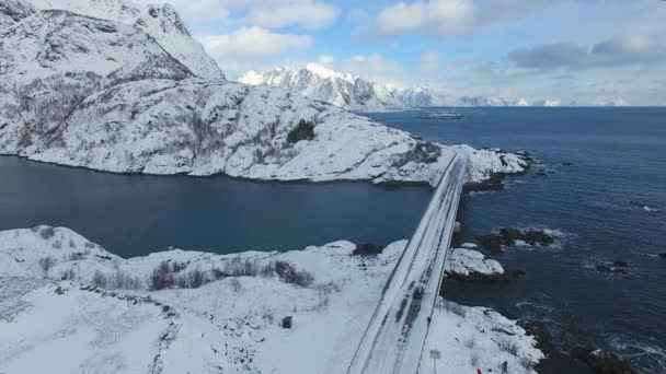 Lofoten köprü Adaları — Stok video