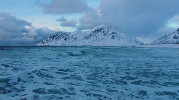 Spiaggia di Scagsanden, Isole Lofoten — Video Stock