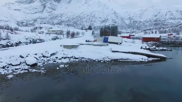 Rybářská vesnice v Lofoten — Stock video