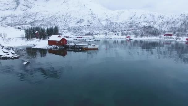 Vissersdorp in Lofoten — Stockvideo