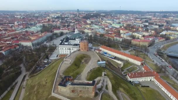 Στον πύργο Gediminas, Βίλνιους — Αρχείο Βίντεο