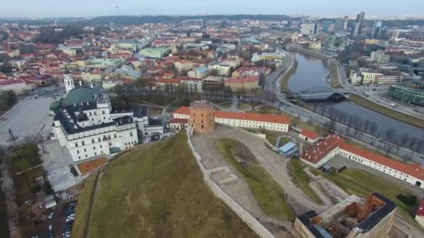 Torre Gediminas, Vilna — Vídeo de stock