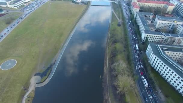 Vista aérea del centro de Vilna — Vídeo de stock