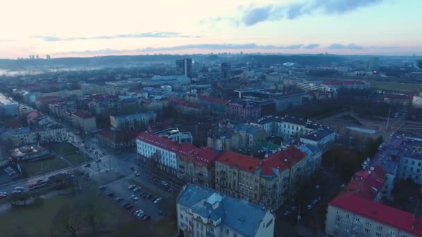 Vilnius Stadt, Blick von oben — Stockvideo