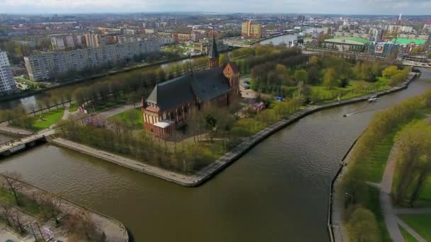 Stará katedrála Kaliningrad — Stock video