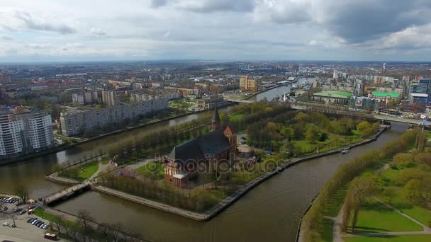 Kaliningrad eski Katedrali — Stok video