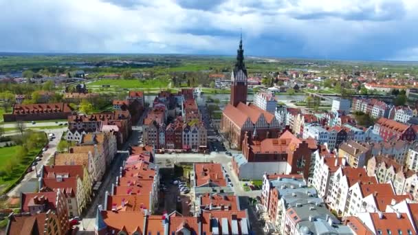 Elblag eski şehir, Polonya — Stok video