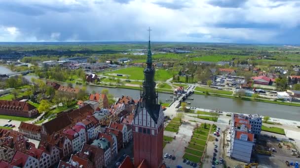 Oude stad van Elblag, Polen — Stockvideo