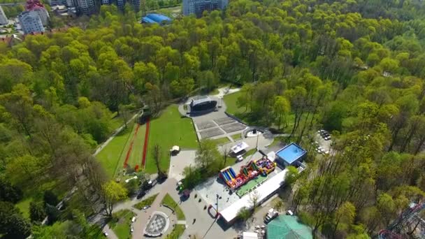 Центральный парк Калининграда, Россия — стоковое видео