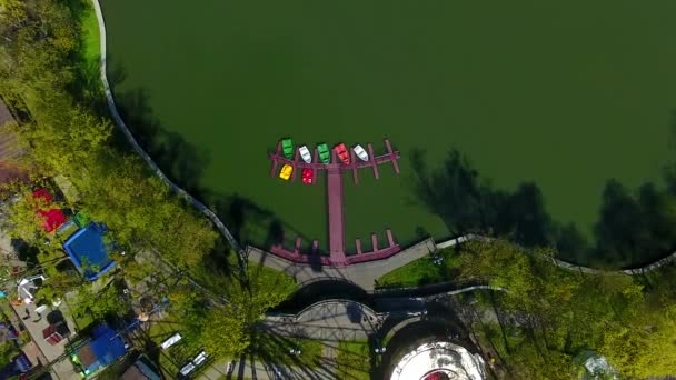 Parc d'attractions, vue d'en haut — Video