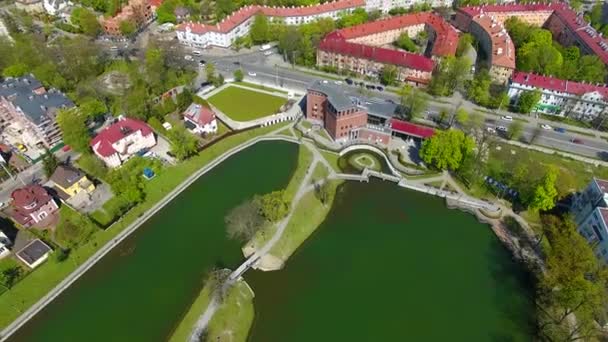 Lo stagno Galleggiante, Kaliningrad — Video Stock