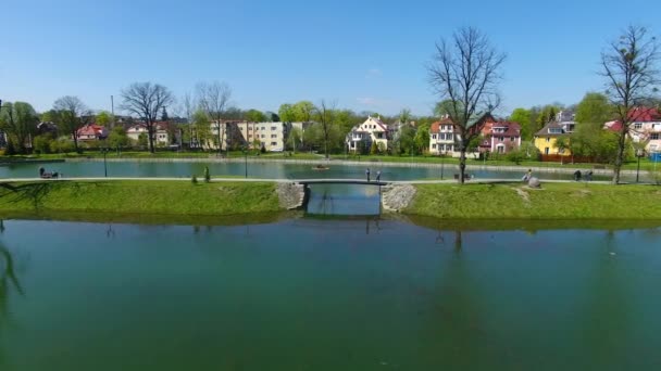 The pond Float, Калининград — стоковое видео