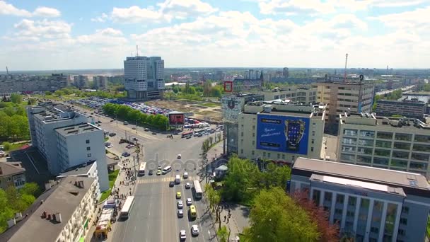 Flygfoto över Kaliningrad — Stockvideo