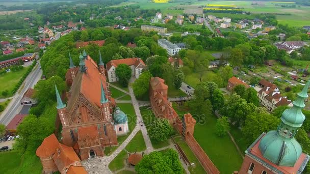 Cattedrale di Frombork, vista dall'alto — Video Stock