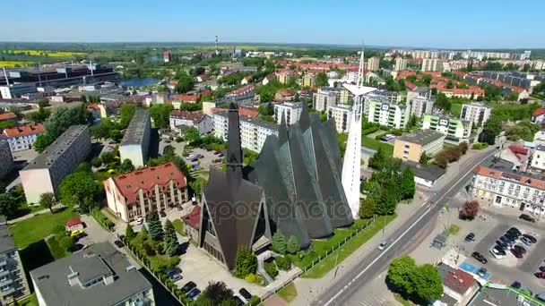 Kirche der Gottesmutter - Königin von Polen — Stockvideo