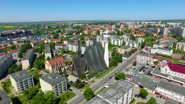 Church of the mother of God - queen of Poland — Stock Video