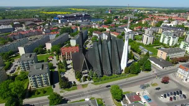 Kyrkan av Moder Gud, drottning av Polen — Stockvideo