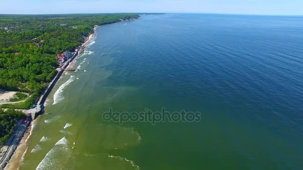 Costa do Báltico, vista de cima — Vídeo de Stock