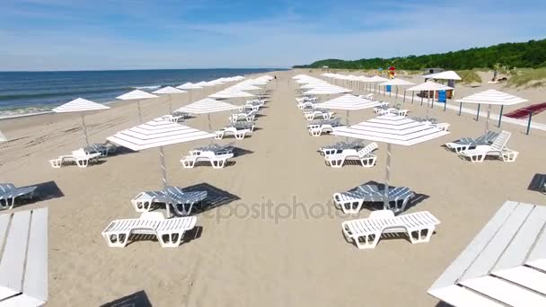 Parasole plażowe, widok z góry — Wideo stockowe