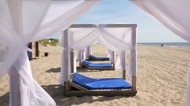 Casas de vacaciones en playa — Vídeos de Stock