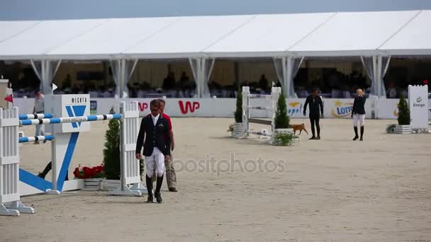 Concorrência da CSIO Sopot 2017 — Vídeo de Stock