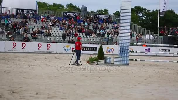 CSIO Sopot 2017 competitie — Stockvideo