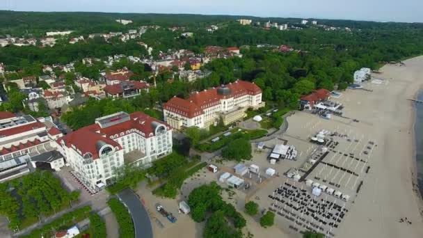 Playa de Sopot, Polonia — Vídeo de stock