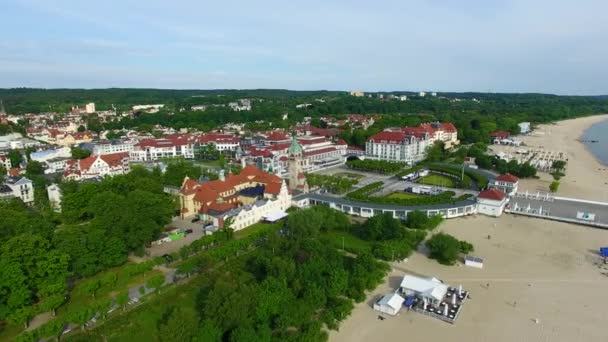 Paisaje urbano de Sopot — Vídeo de stock