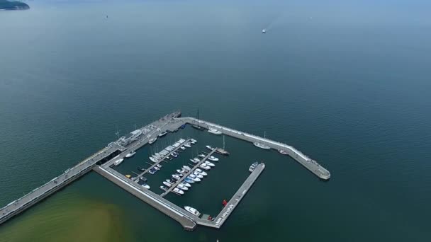 Bahía Marina, vista aérea — Vídeos de Stock