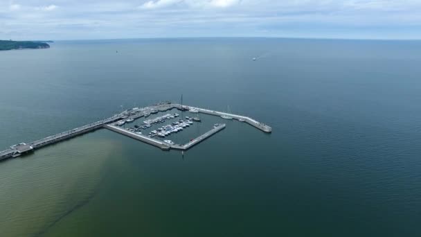 Baía de Marina, vista aérea — Vídeo de Stock