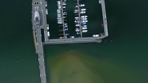 Marina bay, luchtfoto — Stockvideo