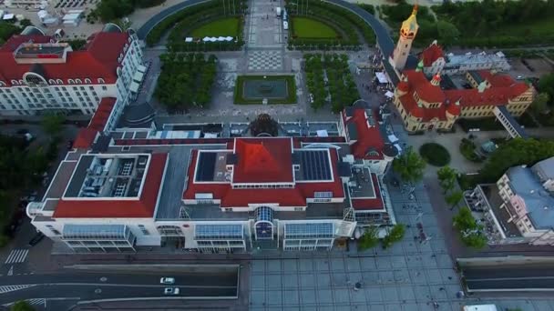 Panoráma města Sopoty, pohled shora — Stock video