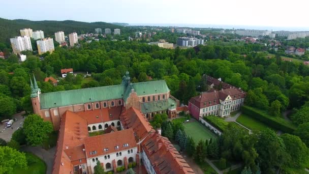 Park Oliwski, widok z góry — Wideo stockowe