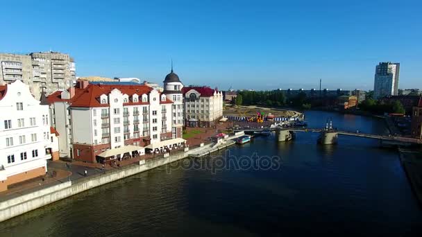 Das Fischerdorf in Kaliningrad — Stockvideo