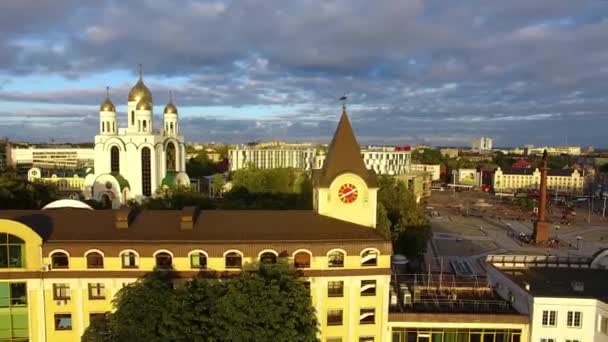 Plaza de la Victoria en Kaliningrado — Vídeo de stock