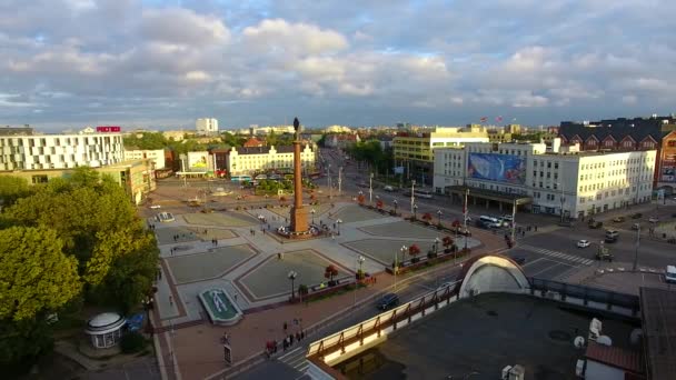 Plaza de la Victoria en Kaliningrado — Vídeo de stock