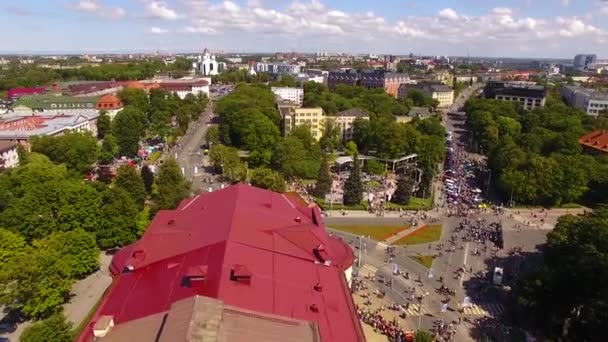 Stad dag van Kaliningrad — Stockvideo