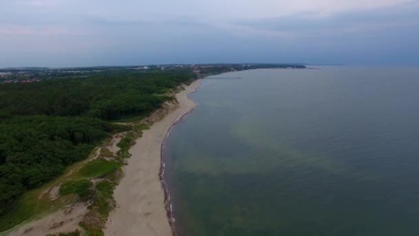 The Baltic coast, top view — Stock Video