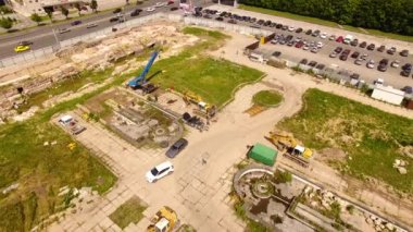 Kaliningrad merkezi kare inşaat sitesinde