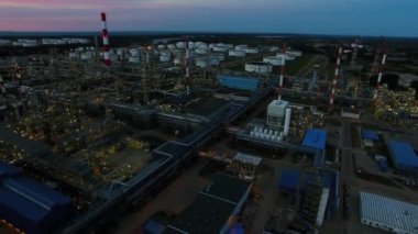 Petrokimya petrol rafineri tesisi, üstten görünüm