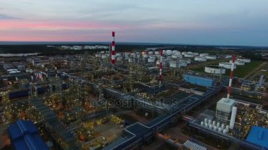 Petrokimya petrol rafineri tesisi, üstten görünüm
