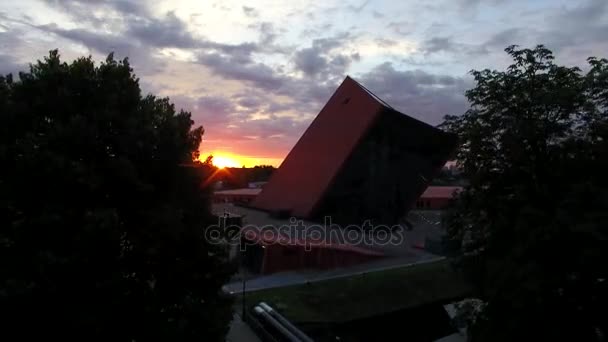 Museo de la Segunda Guerra Mundial en Gdansk — Vídeo de stock