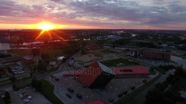 Museum Perang Dunia Kedua di Gdansk — Stok Video