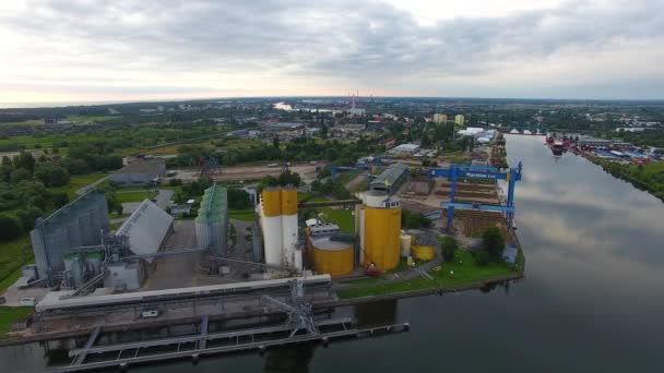 Terminal de granel de Gdansk — Vídeo de Stock