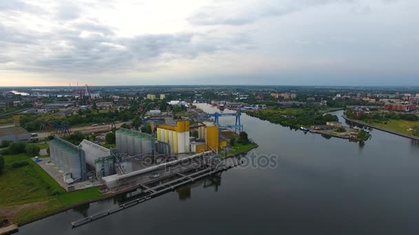 Terminal de granel de Gdansk — Vídeo de Stock