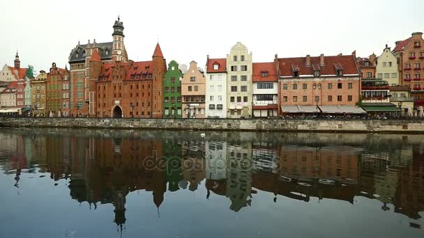 Canais de Gdansk — Vídeo de Stock