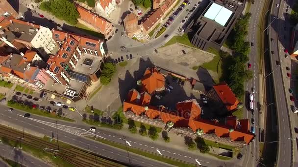 Edificio del Gobierno Federal de Gdansk, vista superior — Vídeos de Stock