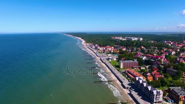 Aerial view of the Curonian Spit — Stock Video